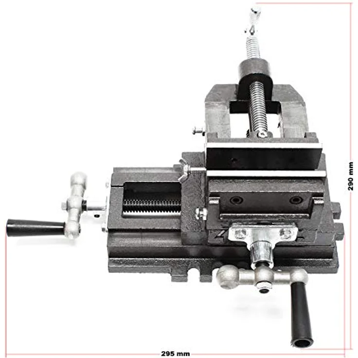 Wiltec - Maschinenschraubstock Schraubstock2-Achsen 75 mm Kreuztisch Frästisch Werkbank Arbeitstisch – Bild 5