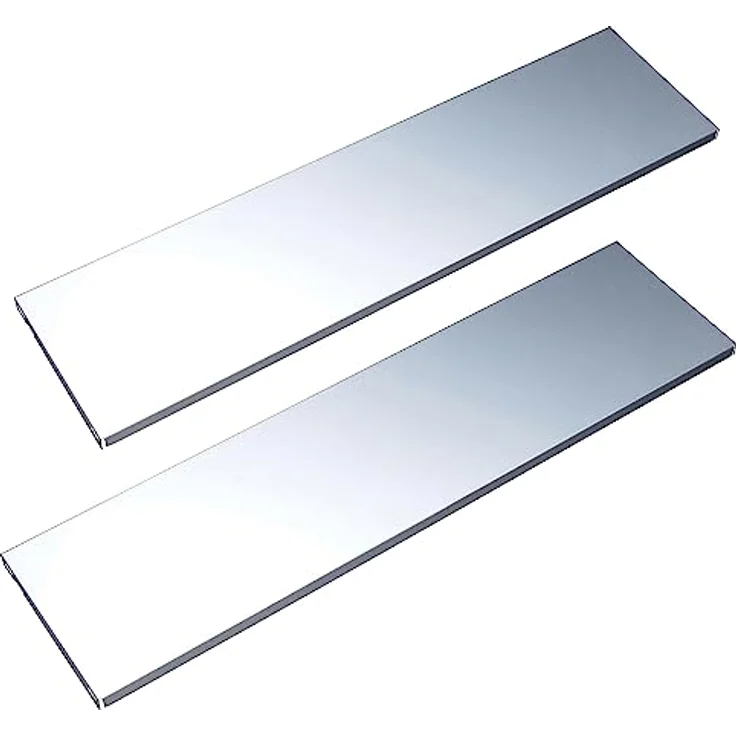 Element System 10700-00025 Stahlfachboden Regalboden - 2 Stück-B x T = 80 x 30 cm-weißaluminium-für Wandschiene und Pro-Regalträger – Bild 2