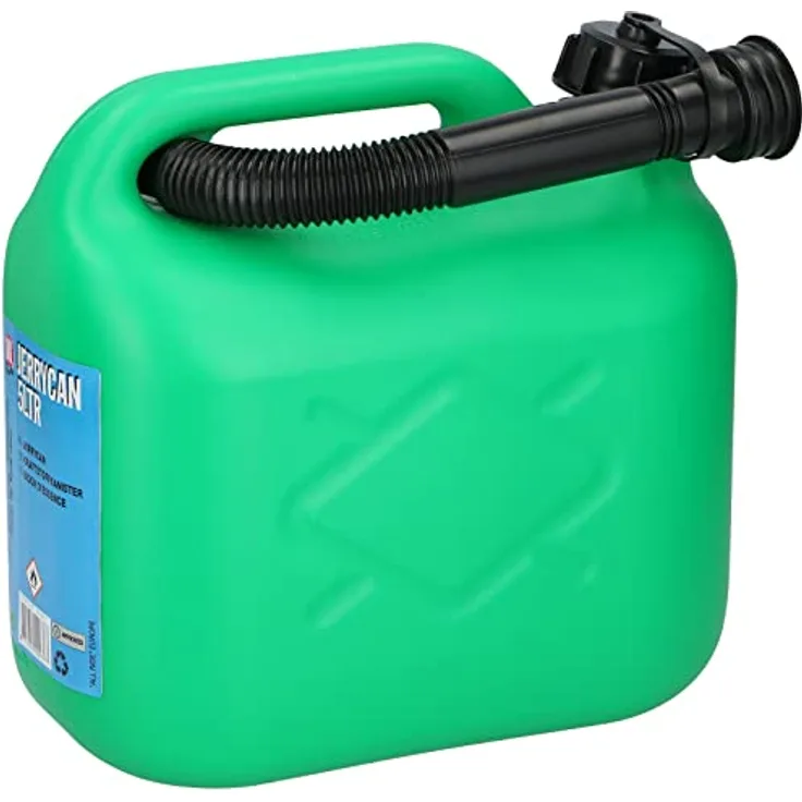 All Ride 871125200937 Jerrycan für Öl mit Ausguss, 5L, Schwarz/Grün