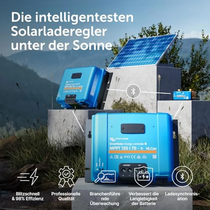 Victron Energy Solarladeregler Victron SmartSolar MPPT 150/70-Tr 12V/24V/36V/48V 70A, blau – Bild 3
