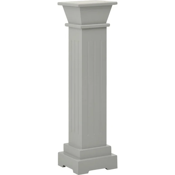 vidaXL Blumenständer Klassischer Säulen-Pflanzenständer Grau 17x17x66 cm MDF – Bild 1