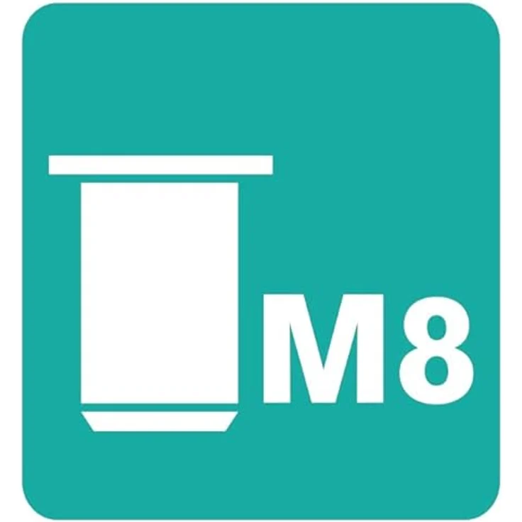 Rapid Nietmuttern M8, 0,5-3,5mm Klemmbereich, 20 Stk. Gewindenieten Stahl, Set Inkl Bohrer, für nietmutternzange – Bild 5