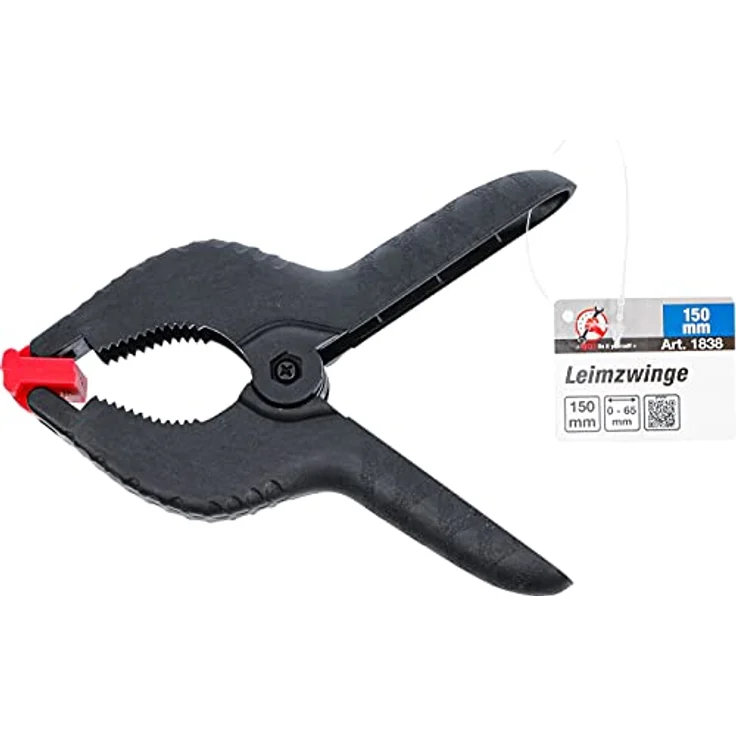 BGS Diy 1838 | Leimzwinge | 150 mm | Spannbereich 0 - 65 mm | bewegliche Spannbacken | Feder-Klemme | Feder-Zwinge – Bild 5
