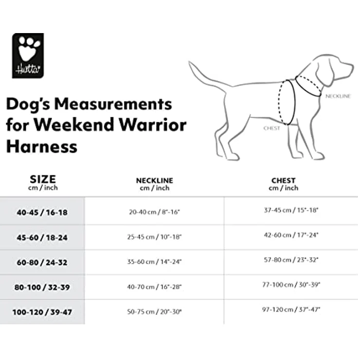 Hurtta Weekend Warrior Hundegeschirr für mittelgroße Hunde, Pfauen-Türkis, 60-80 cm – Bild 4