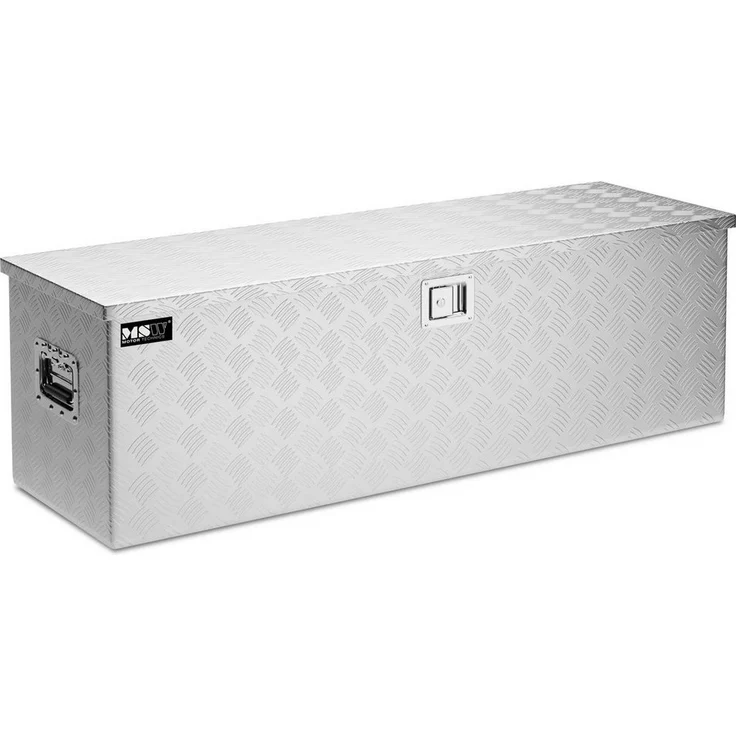 MSW Alubox Riffelblech 150 L Transportkiste - Aluminium Werkzeugkoffer 124 x 38 x 38 cm - Preisvergleich – Bild 1