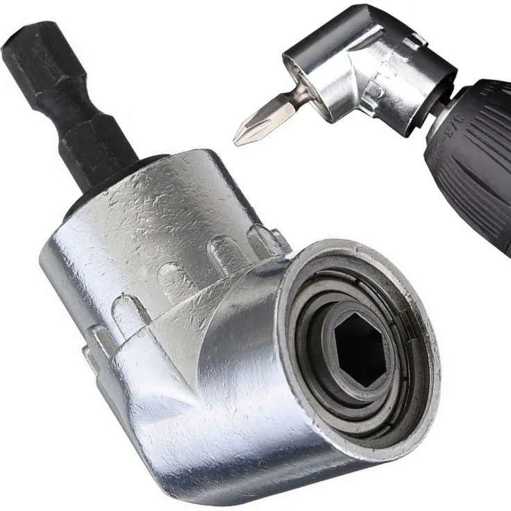 VERK GROUP Winkelschraubvorsatz Bit, 105° Winkelaufsatz 1/4" HEX für Schraubendreher und Akkuschrauber, 1-tlg.