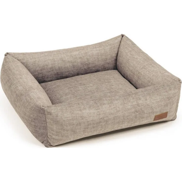 Designed By Lotte Tierbett Liegebett Unnay beige, Premium Hundekissen mit Flockenfüllung und rutschfestem Boden