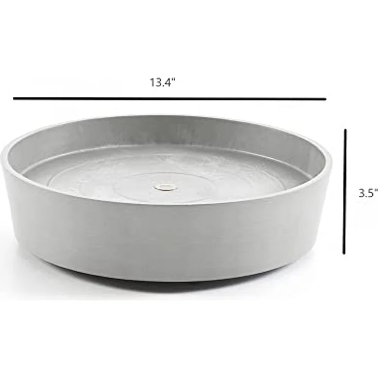 ECOPOTS Blumentopfuntersetzer SAUCER WHEELS Dark Grey, mit Rollen, BxTxH: 34,1x34,1x9 cm – Bild 5