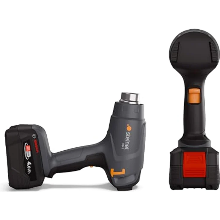 Steinel Akku Heißluftpistole MH 1 Set, kabellos mit 4.0 Ah 18V Bosch PFA Akku, 2 Temperaturstufen 300°C/450°C, kompakt für Löten und Schrumpfen – Bild 2