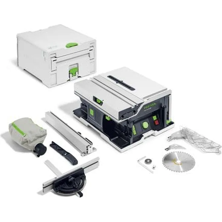 Festool Akku-Tischkreissäge CSC SYS 50 EBI-Basic Mt Edt, Vielseitig, Kompakt, Präzise - blau