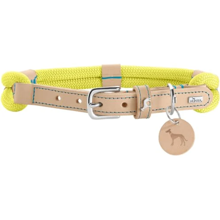 HUNTER Halsband Malia Farbe Limette/Natur, Größe 55 - Robust und leicht, made in Germany – Bild 1