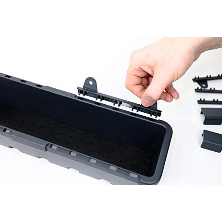 GreenLife Hochbeet / Kräuterbox 3 Stück (3er Set), anthrazit, mit integriertem Zwischenboden – Bild 3