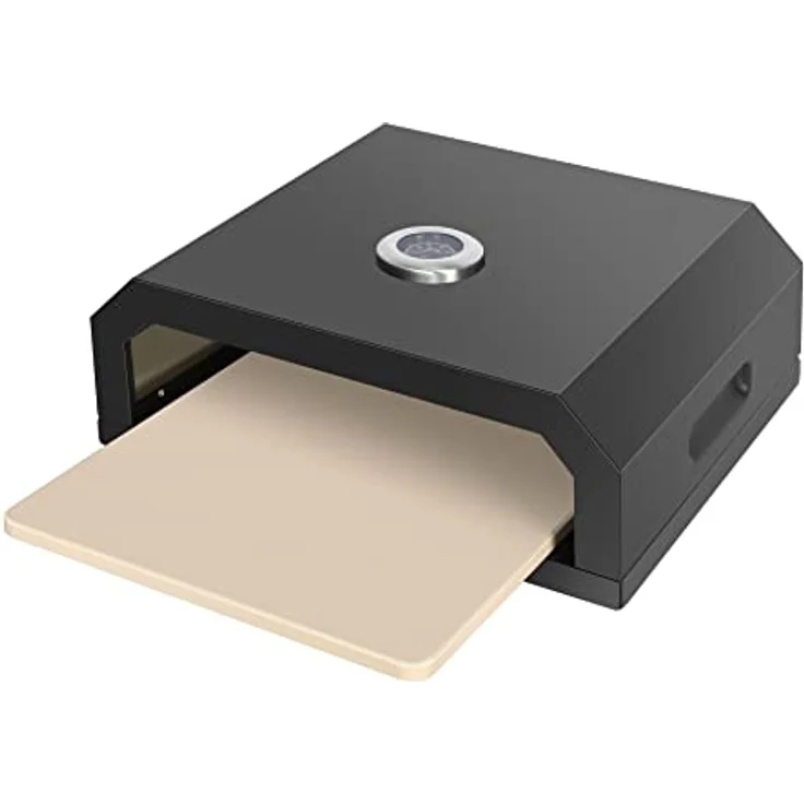 El Fuego® Pizzaaufsatz für alle Grillarten geeignet (Gas, Holzkohle, Elektro), mit Thermometer, Pizzaeinsatz – Bild 5