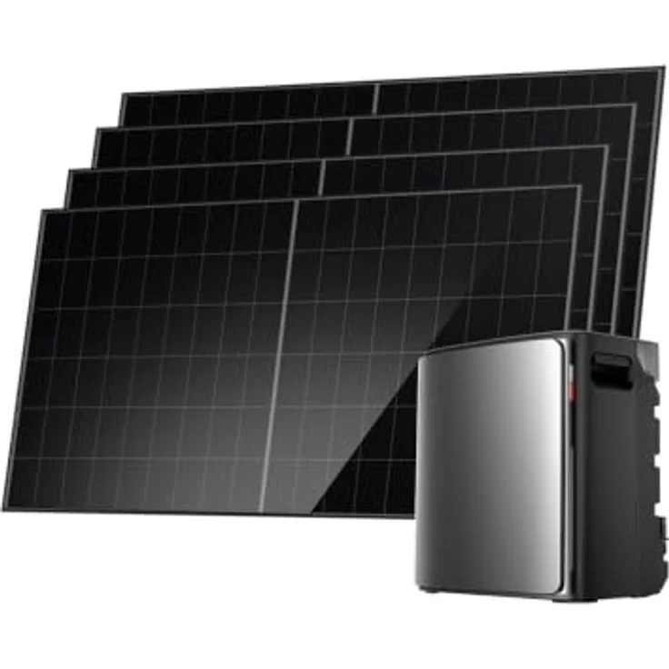 EcoFlow STREAM Ultra X Balkonkraftwerk, 3,84 kWh Speicher mit 4 × 500W Solarpanel und KI-Steuerung – Bild 1