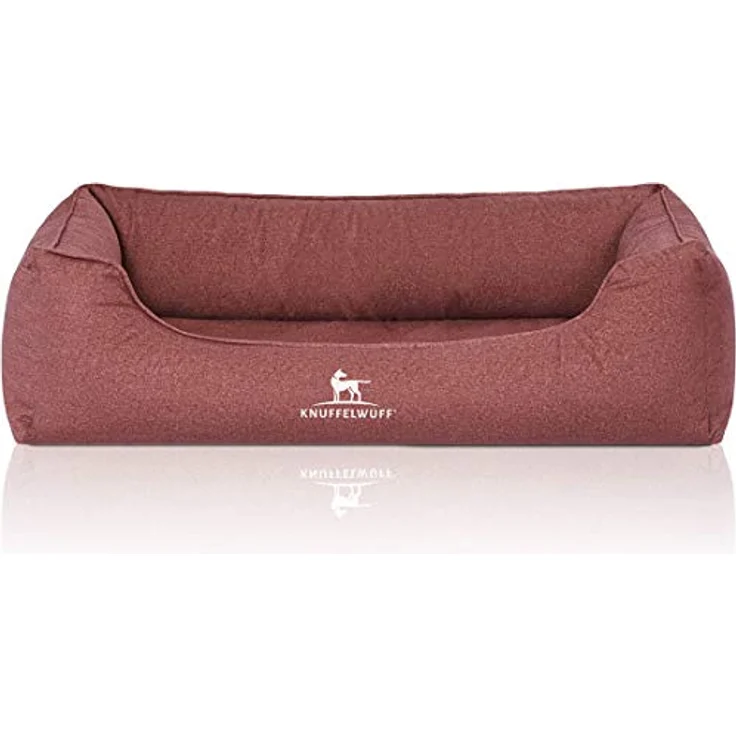 Knuffelwuff Orthopädisches Hundebett, wasserabweisend, waschbar, handgewebte Materialoptik XXL 120 x 85cm Rot - Preisvergleich – Bild 2