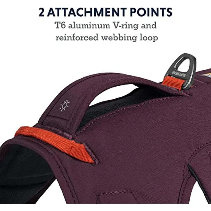 RUFFWEAR Mehrzweck-Hundegeschirr mit Griff, Web Master, verstellbares, Geschirr, 2 Leinenbefestigungen, für den täglichen Gebrauch, Purple Rain, XXS – Bild 5