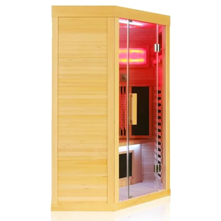Dewello Infrarotkabine SALTCOATS 120 Wärmekabine, Dual-Therm, bis zu 2 Personen, Hemlo – Bild 4