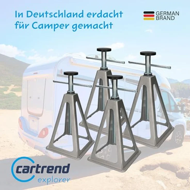 cartrend Stützbock-Set, Tragkraft: 900 kg, 4-teilig – Bild 3