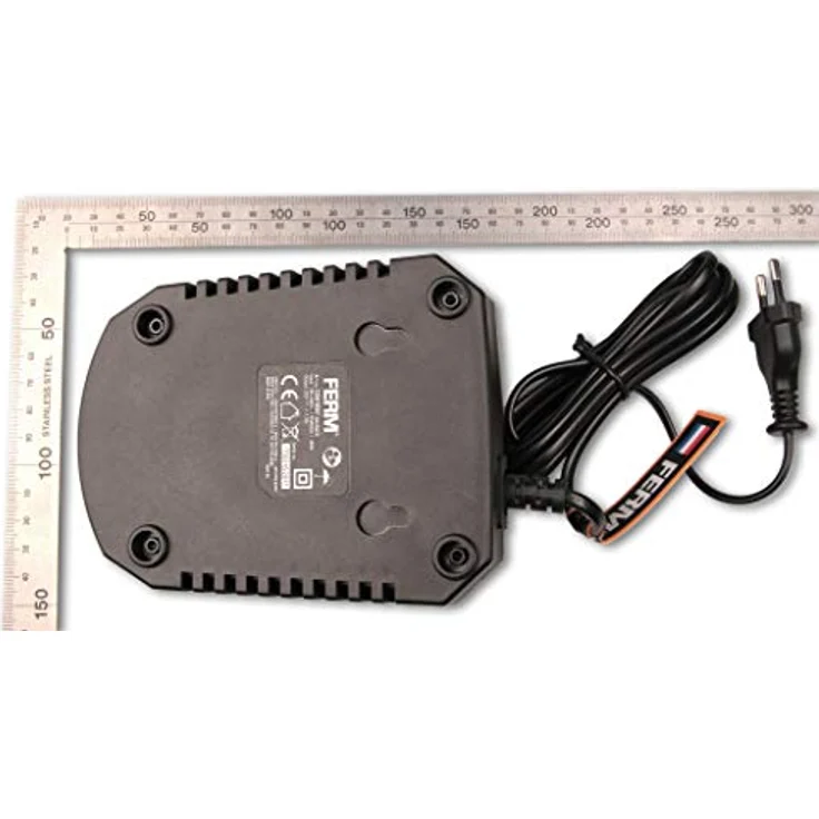 FERM CDA1097 22V - 1.5Ah Batterieladegerät, kompatibel mit Modell CDA1097, kompakte Maße 8x18x11,5 cm – Bild 3
