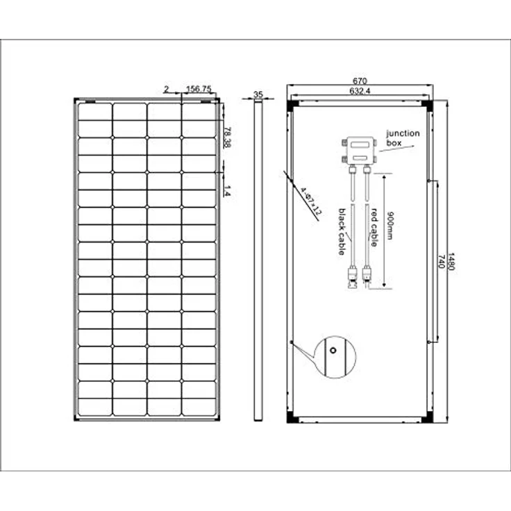 Enjoy solar Mono PERC Solarpanel, 180 W, IP67, 10,90 kg, TÜV-zertifiziert – Bild 4