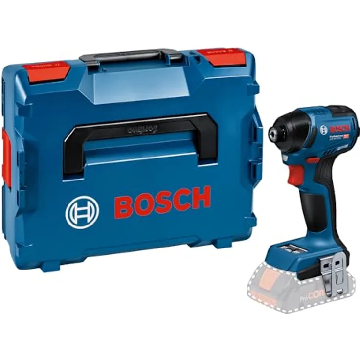 Bosch Professional 18V System Akku Drehschlagschrauber GDR 18V-220 C, bürstenloser Motor, bis 3.400 min⁻¹, 220 Nm, Connectivity-Modul, L-BOXX, ohne Akku/ Ladegerät