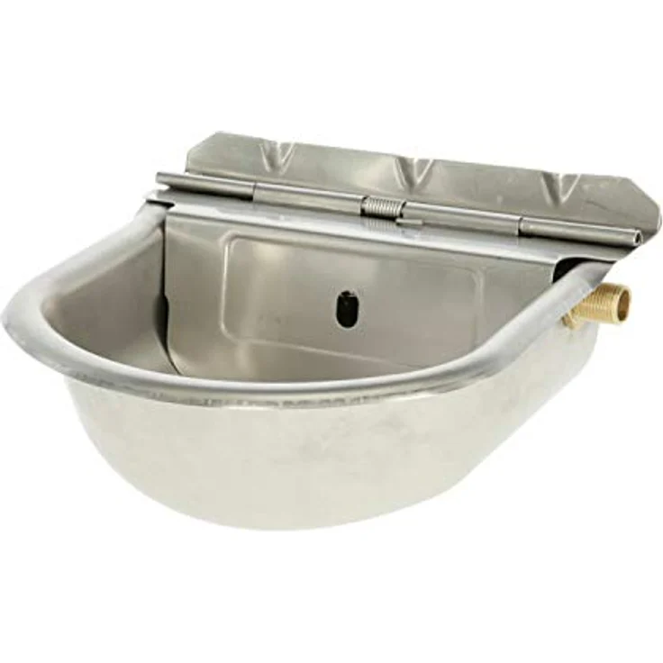 Kerbl S1098 Schwimmertränke für Rinder (2.50 l), Futternapf aus rostfreiem Edelstahl, silber – Bild 1