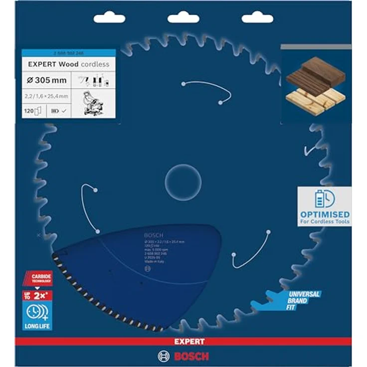 Bosch EXPERT Wood cordless Kreissägeblatt, Ø 305 mm, T120, für Weich- und Hartholz, langlebig mit Bosch Carbide Technology – Bild 2