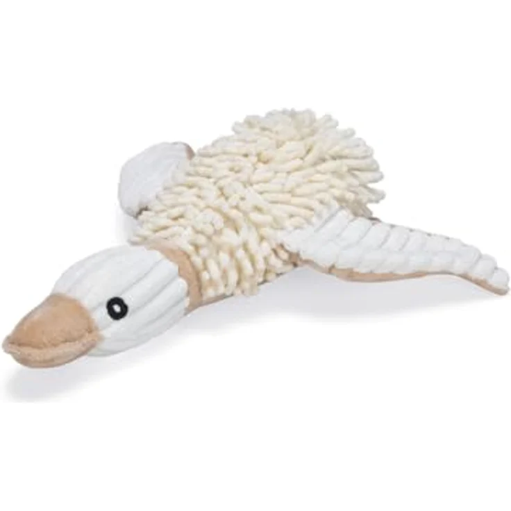 Beeztees Tierkuscheltier Beeztees Hundespielzeug Ente Jago - geräuschlos, recyceltes Material, ohne Squeaker, weich (grün) – Bild 1