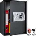 KESSER Elektronischer Safe Tresor Geldschrank Wandtresor Wandsafe 50x35x34,5 Schwarz