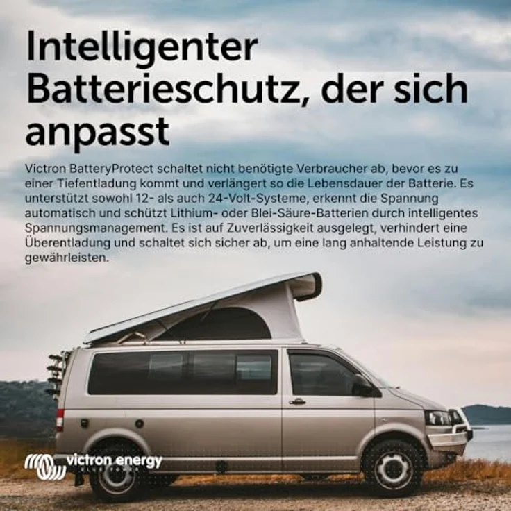 Victron Energy Batterieschutzschalter, Smart BatteryProtect 12/24V 100A, automatischer Spannungsbereichserkennung, extrem niedriger Stromverbrauch, IP67 – Bild 2