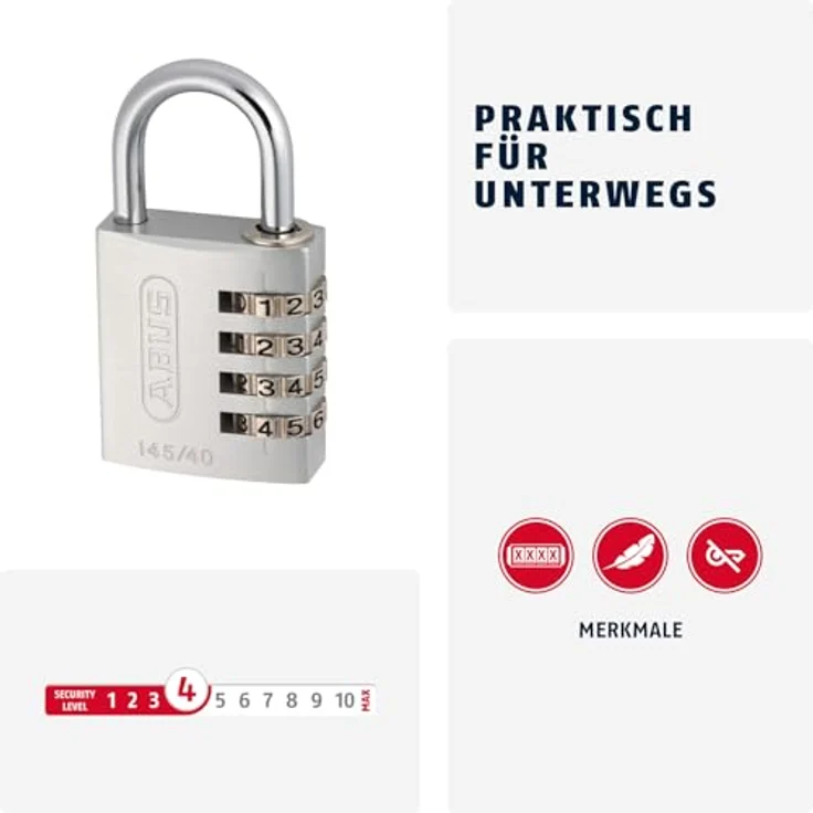 ABUS 48806 Aluminium-Zahlenschloss 145-40 titan – Bild 2