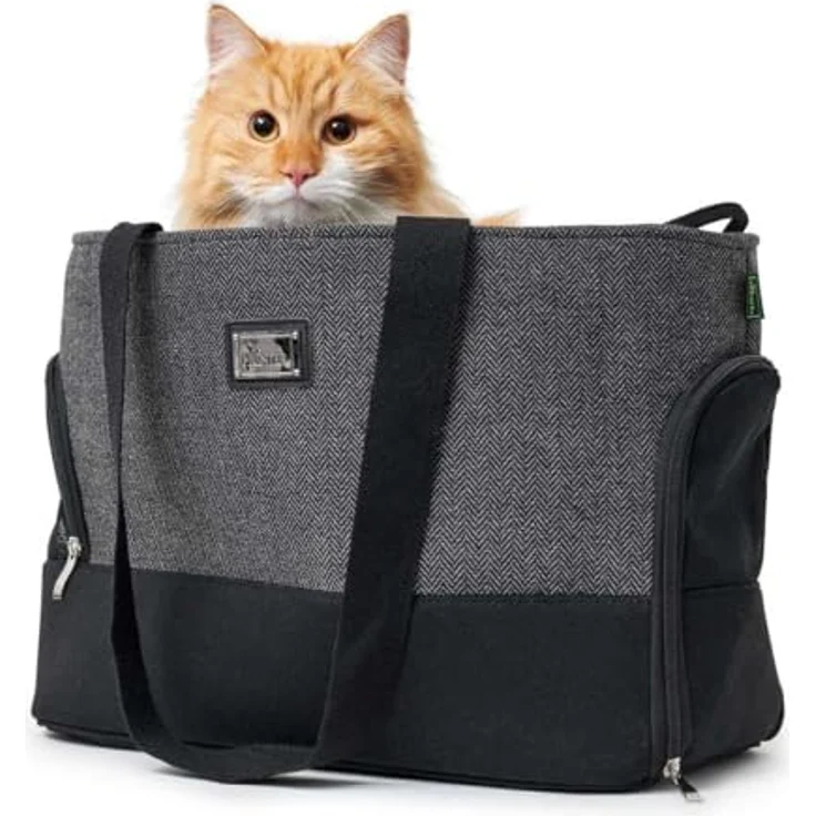 Hunter Tragetasche Barcelona grau 40x19x30 cm mit Kotbeutel Etui – Bild 6