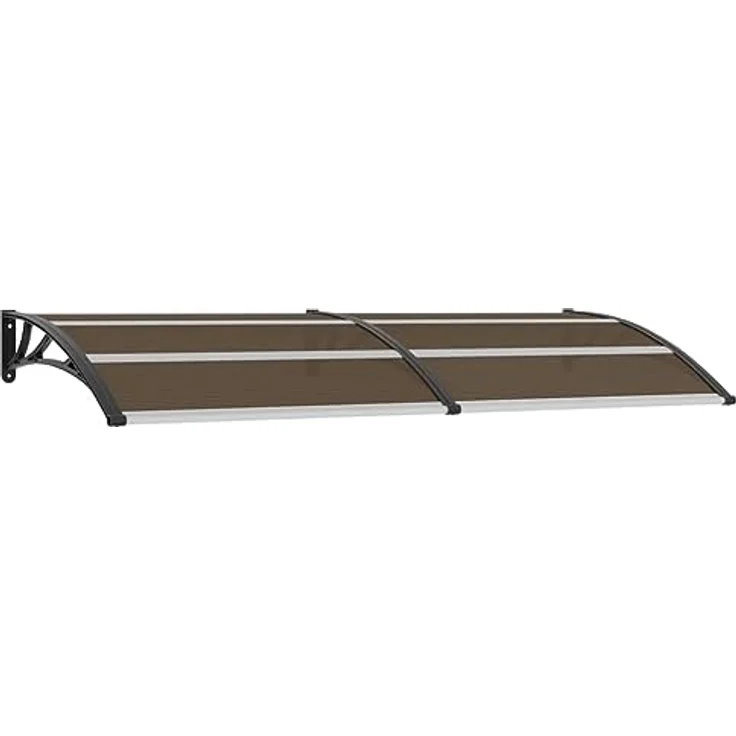 vidaXL Türvordach Schwarz 240x100 cm PC – Bild 2