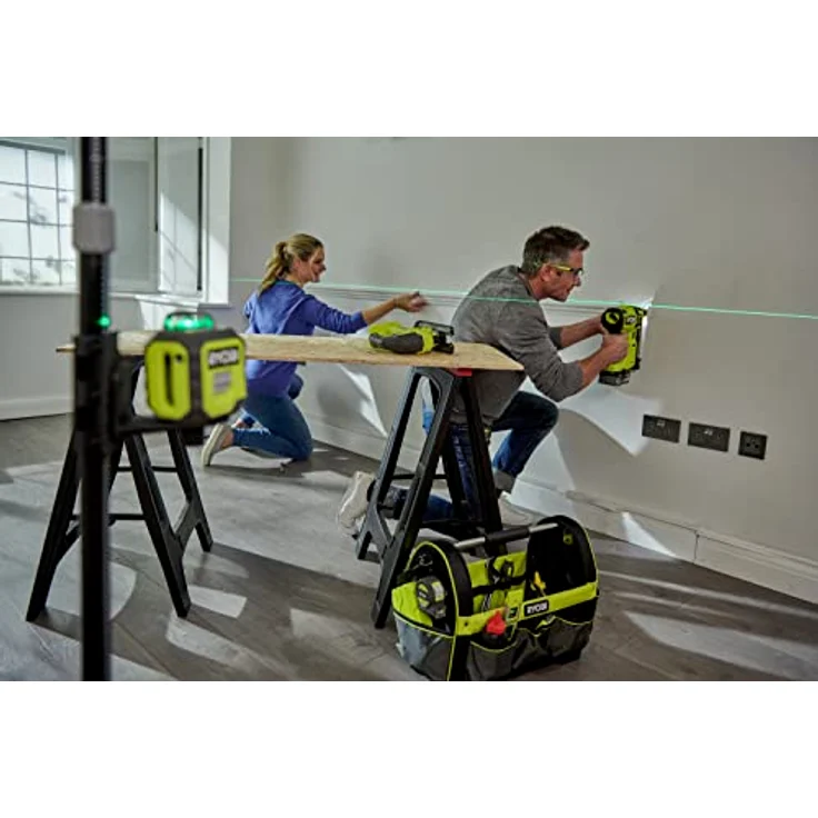Ryobi RB360GLL, 360° Kreuzlinienlaser mit grünem Laser, max. Arbeitsbereich 25 m, selbstnivellierend – Bild 6