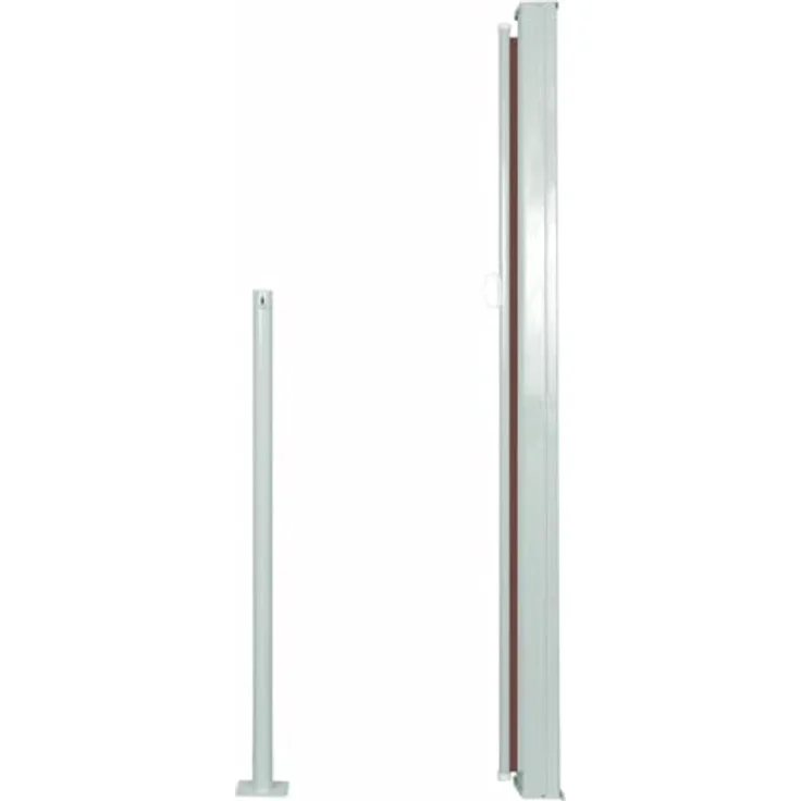 vidaXL Seitenmarkise, einziehbar bis 300 cm, UV-beständig, Grüngrau/Braun – Bild 3