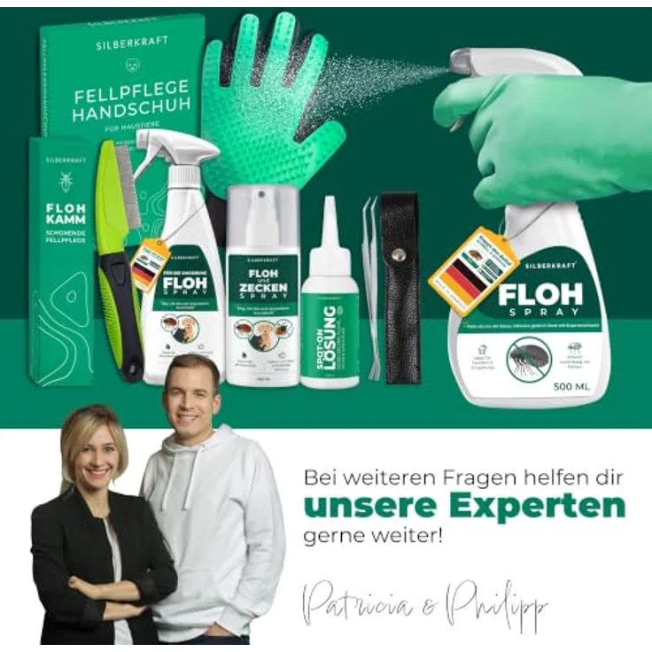 Silberkraft Insektenspray Flohspray Textil & Umgebung 500 ml, gezielte Flohbekämpfung für Textilien & Umgebung, inkl. E-Book mit Tipps zur Vorbeugung – Bild 8