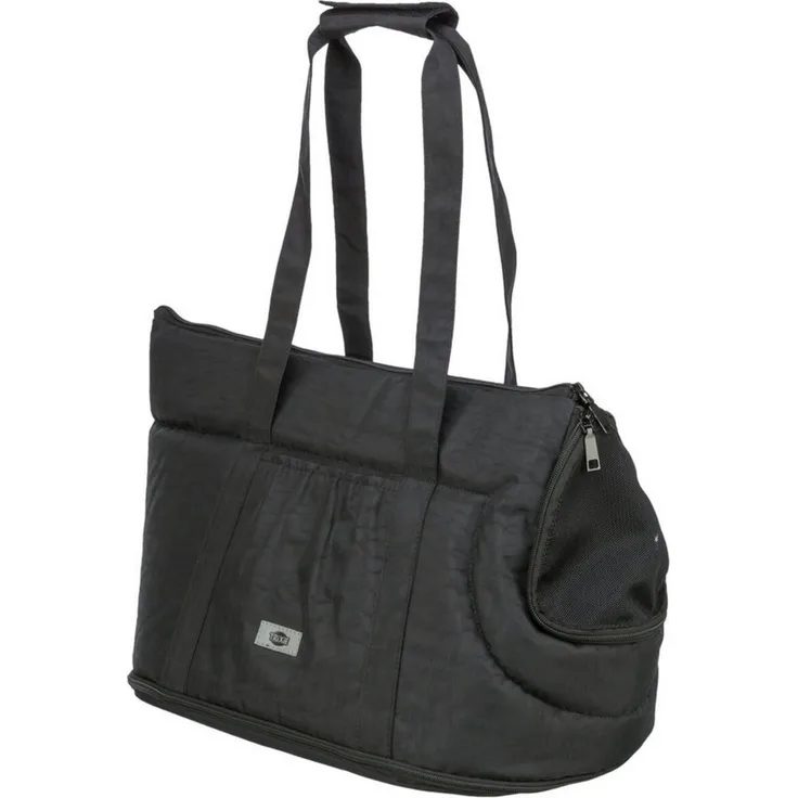 TRIXIE Transporttasche Riva, Tiertransport für Hunde und Katzen bis 7 kg, atmungsaktive Netz-Einsätze, 26 × 30 × 45 cm