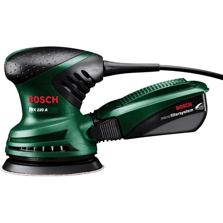 Bosch Exzenterschleifer PEX 220 A 125 mm 1,2 kg 24000 U-min 220 Watt Staubabsaugung im Karton – Bild 2