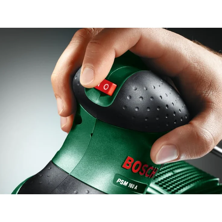 Bosch Multischleifer PSM 160 A, 3 Schleifblätter, Karton (160 W, Schwingzahl 24.000 min-1, Schwingkreis-Ø 1,6 mm) – Bild 7