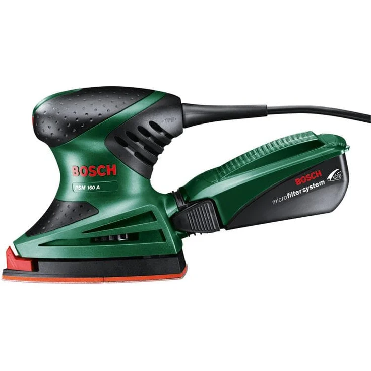 Bosch Multischleifer PSM 160 A, 3 Schleifblätter, Karton (160 W, Schwingzahl 24.000 min-1, Schwingkreis-Ø 1,6 mm) – Bild 4
