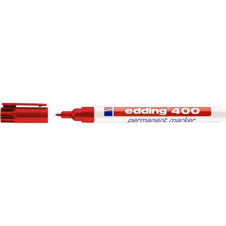 Edding Permanentmarker 400 rot Strich-B.1mm Rundspitze EDDING VE: 10 – Bild 1