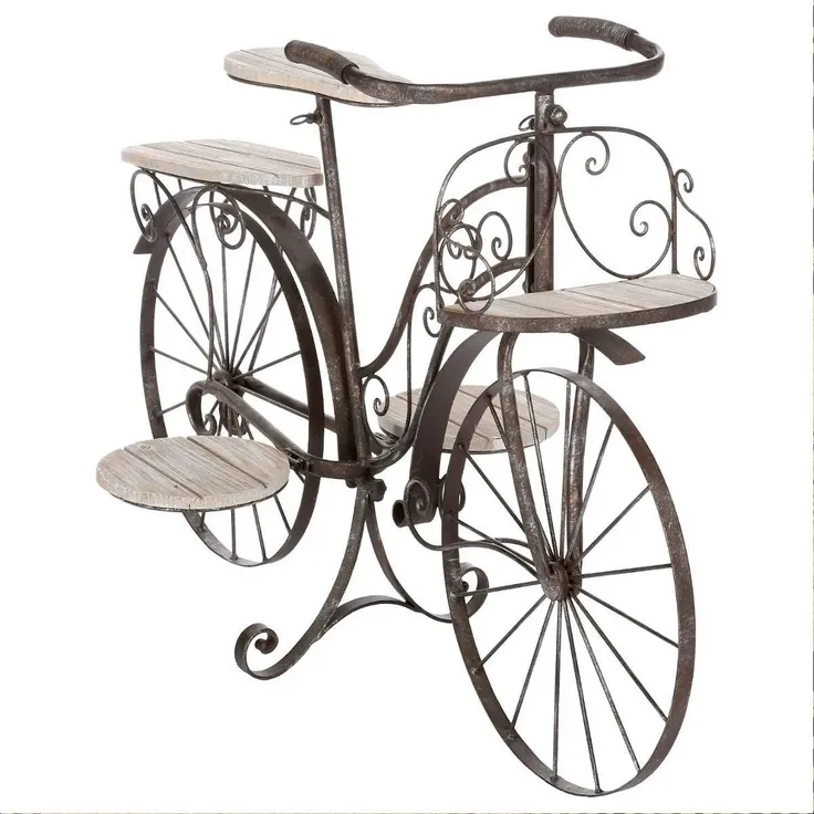 Atmosphera Blumenständer aus Metall FAHRRAD, 59 cm