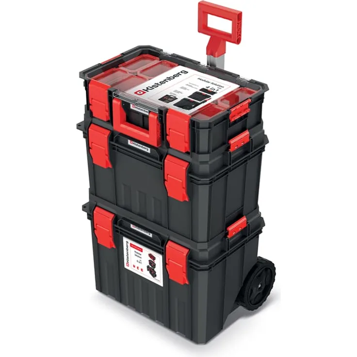 Kistenberg Modular Solution Werkzeugtrolley Set Werkzeugkiste Werkzeugkoffer Maschinenkoffer mit Organiser Boxen