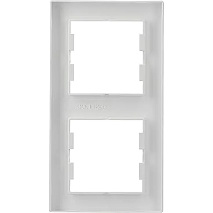 Schneider Electric Asfora 2-fach Rahmen für Steckdose und Schalter, vertikal, weiss, VDE-zertifiziert – Bild 4