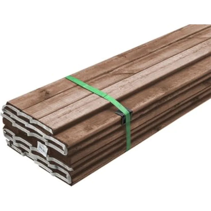 WOODTEX Rhombus Sichtschutzzaun 180x180 cm, Kiefer Holz Gartenzaun DIY Bausatz, kesseldruckimprägniert, braun – Bild 3