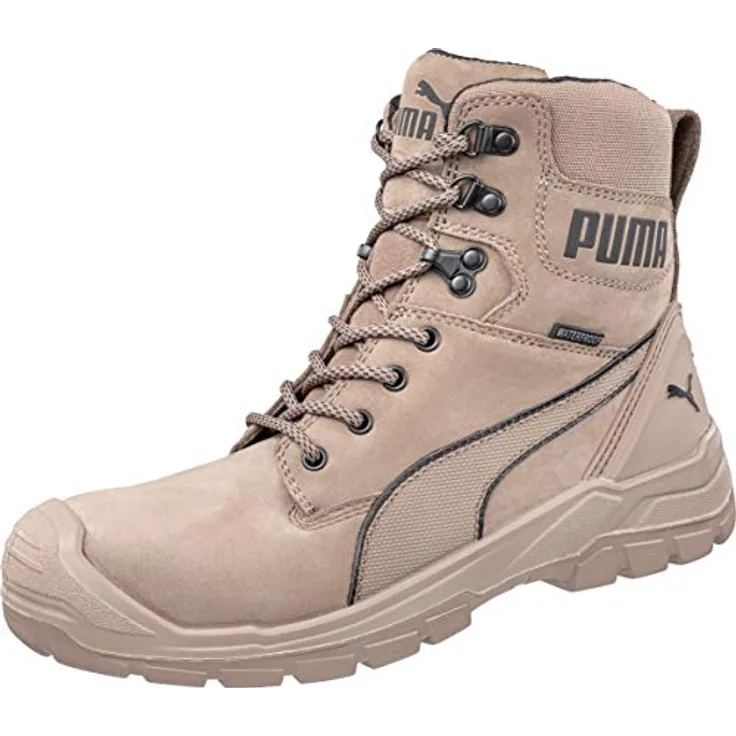 PUMA Safety CONQUEST HIGH, Arbeitsschuh mit FAP Durchtrittschutz, 17cm Schafthöhe, Stone Farbton