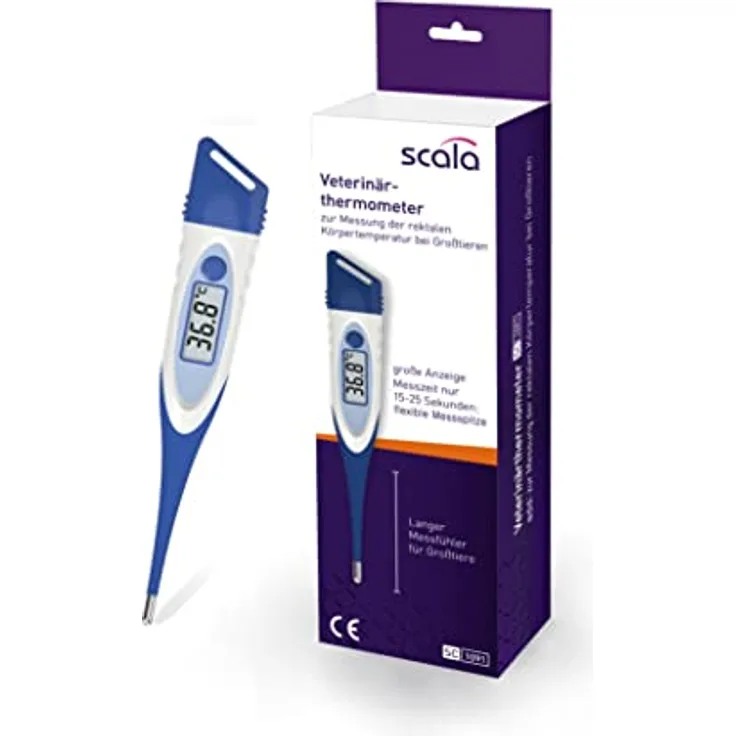 scala SC 1091 flex Veterinärthermometer für Großtiere mit flexibler Messspitze