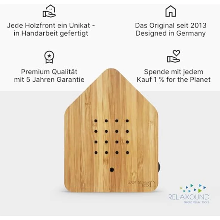 Relaxound Zwitscherbox Wood Bambus weiss – Bild 5