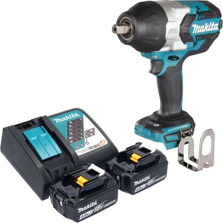 Makita DTW 1004 RM Akku Schlagschrauber, 18 V 1050 Nm, 1/2" Brushless, inkl. 2x 4,0 Ah Akku & Ladegerät