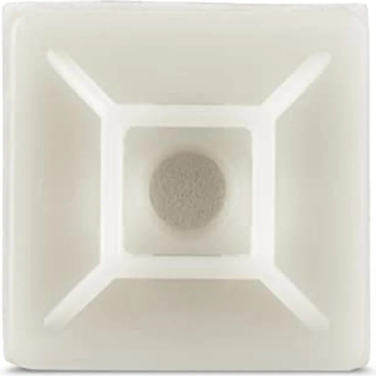 REV 0518284777 Kabelbinder, Befestigung, 50 Stück (28x28mm) max. 6mm Breite, weiss – Bild 3